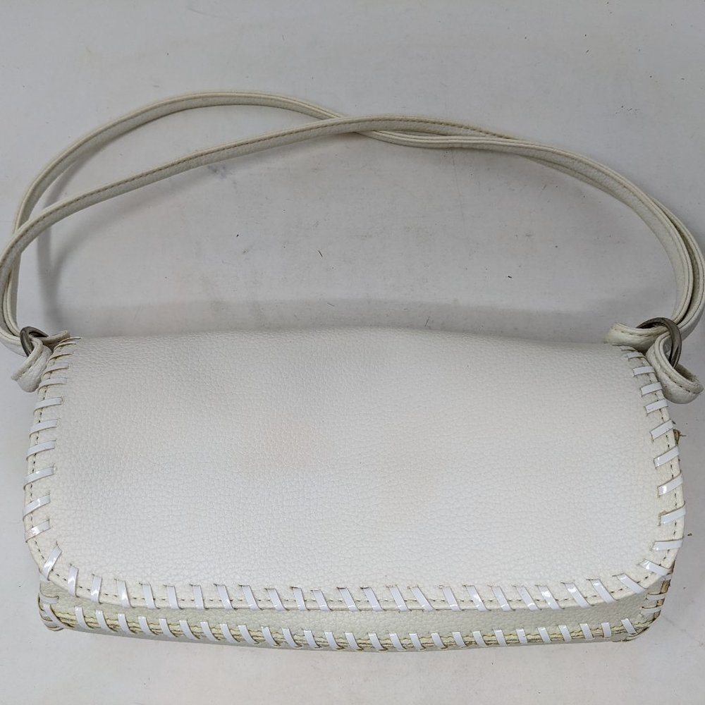Sondra Roberts Ivory White-Off White Heart Tote Bag Purse Handbag